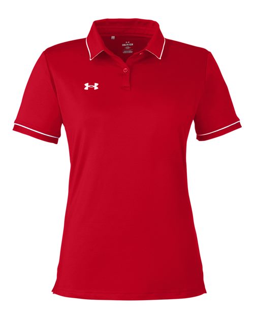 Under Armour 1376905 — Women's Tipped Teams Performance Polo — Red/ White