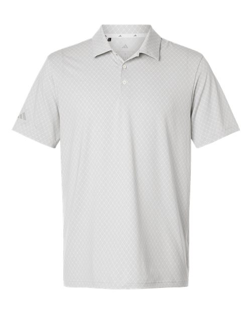 Adidas A716 — Men's 4-Way Stretch Printed Polo — White