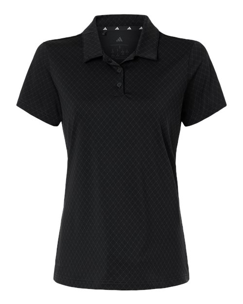Adidas A717 — Women's 4-Way Stretch Printed Polo — Carbon