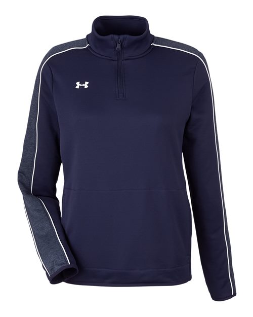 Under Armour 1383274 — Women's Command 2.0 Quarter-Zip Pullover — Midnight Navy/ White