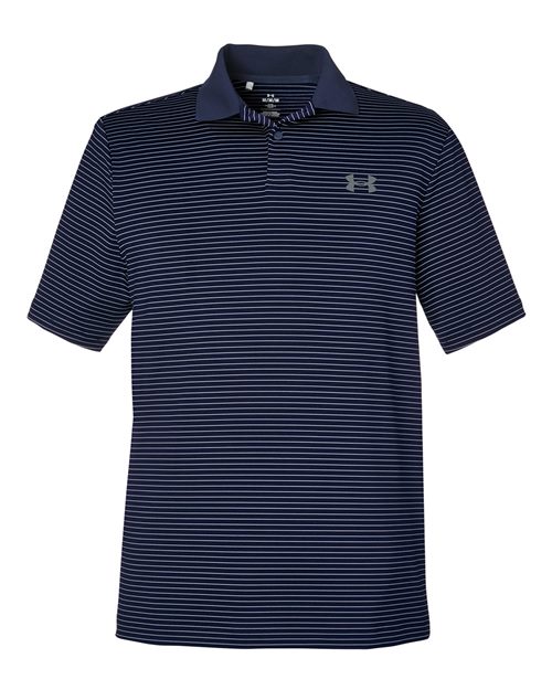Under Armour 1377376 — Men's 3.0 Striped Perf Polo — Midnight Navy/ White