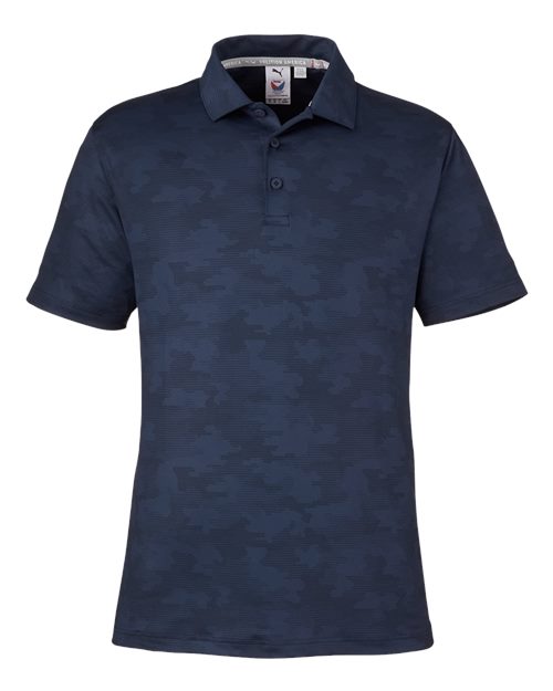 Puma Golf 537471 — Men's Volition Camo Cover Polo — Navy Blazer
