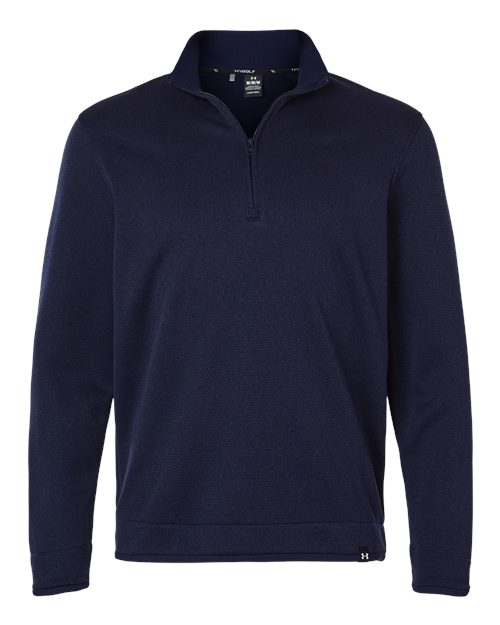 Under Armour 1383256 — Men's Storm Sweater Fleece Quarter-Zip Pullover — Midnight Navy/ White