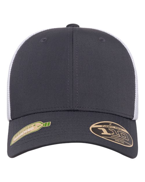 Flexfit 110R — 110® Recycled Mesh Cap — Charcoal/ White