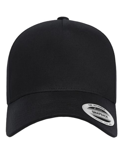 YP Classics 5079 — Retro Cotton Blend Snapback Cap — Black