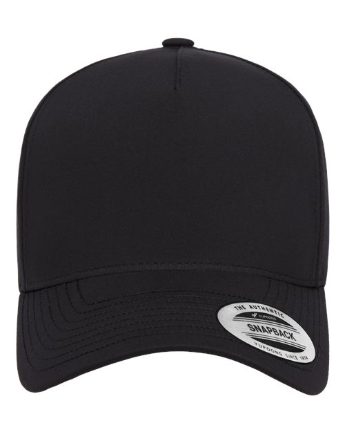 YP Classics 5389AP — Five-Panel Snapback with Perforated Cap — Black