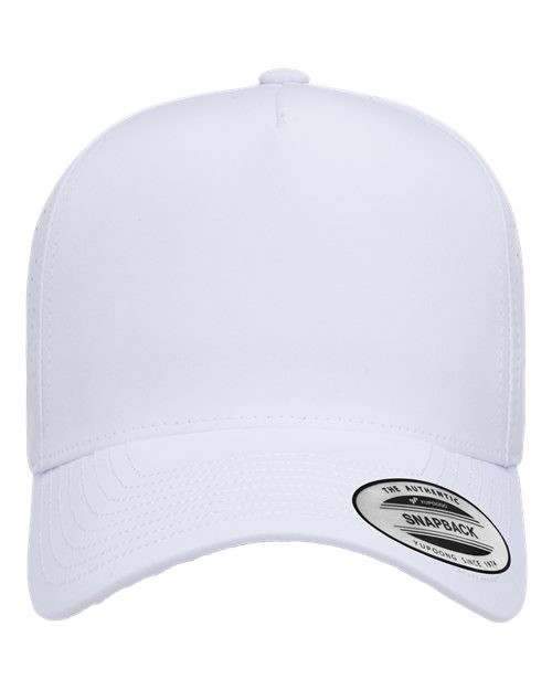 YP Classics 5389AP — Five-Panel Snapback with Perforated Cap — White