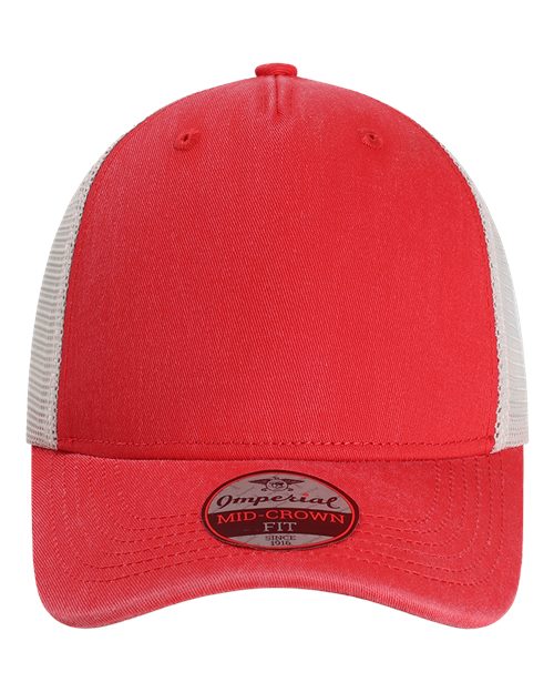 Imperial X240M — The Gambit Mesh Back Cap — Nantucket Red/ Stone