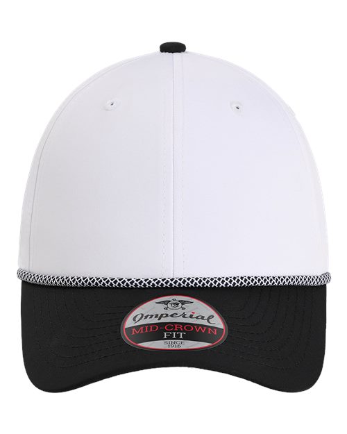 Imperial 7054 — The Wingman Cap — White/ Black/ Black/ White