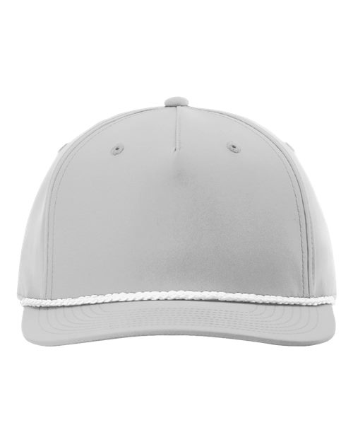 Richardson 258 — Five-Panel Classic Rope Cap — Light Grey/ White