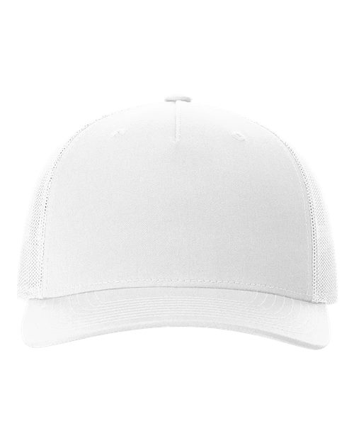 Richardson 112FP — Five-Panel Trucker Cap — White