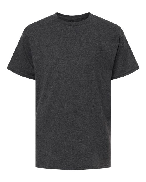 Gildan 3000B — Youth Light Cotton T-Shirt — Heather Dark Grey