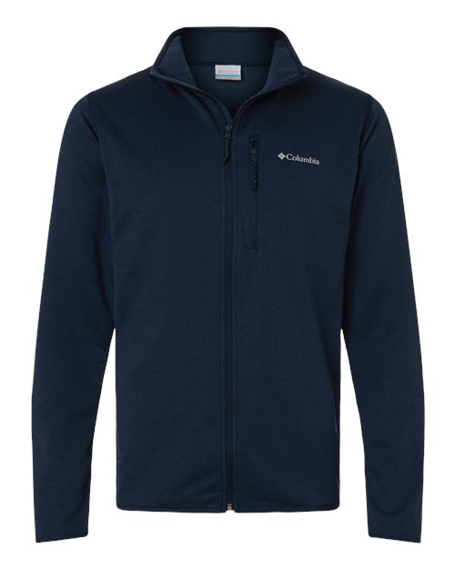 Columbia 213684 — Men's Essential Hike™ Grid Fleece Full-Zip — Collegiate Navy