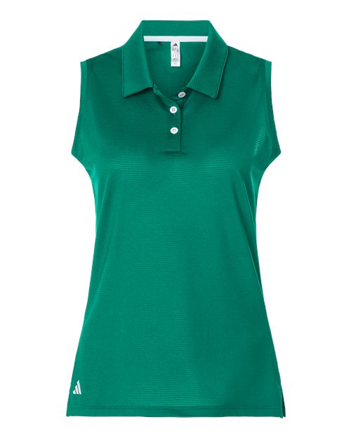 Adidas A1005 — Women's Ottoman Sleeveless Polo — Pure Teal