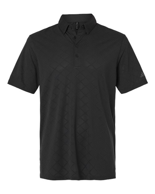 Adidas A2014 — Men's Ultimate365 Jacquard Polo — Carbon/ Black