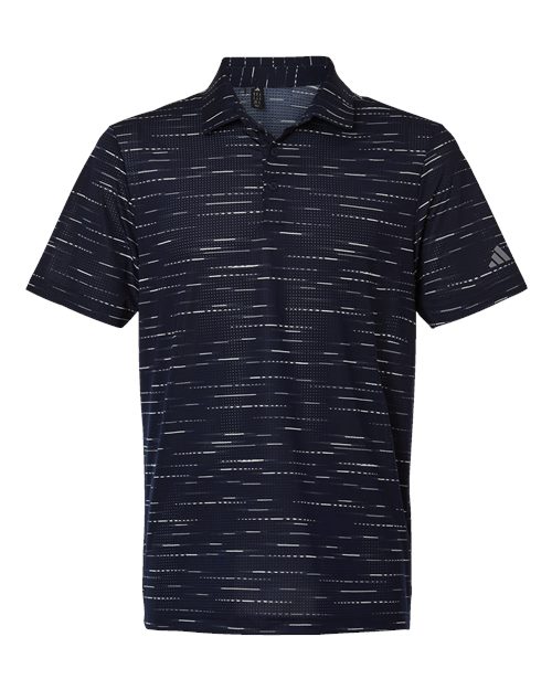 Adidas A2015 — Men's Ultimate365 Mesh Glimmer Print Polo — Collegiate Navy
