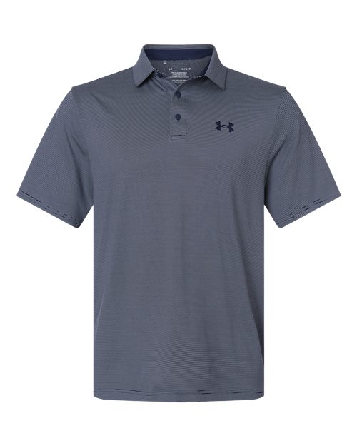 Under Armour 1378676 — Men's Playoff 3.0 Stripe Polo — Midnight Navy/ White