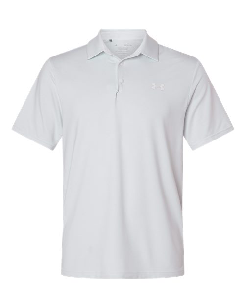 Under Armour 1378676 — Men's Playoff 3.0 Stripe Polo — White/ Halo Grey