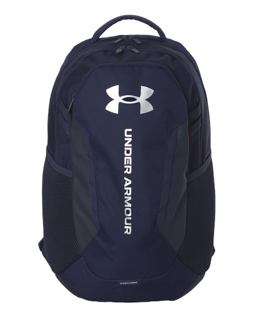 Under Armour 1384672 — Hustle Backpack 6.0 — Midnight Navy/ Metallic Silver