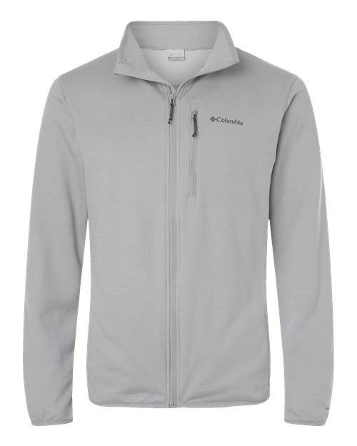Columbia 213684 — Men's Essential Hike™ Grid Fleece Full-Zip — Columbia Grey