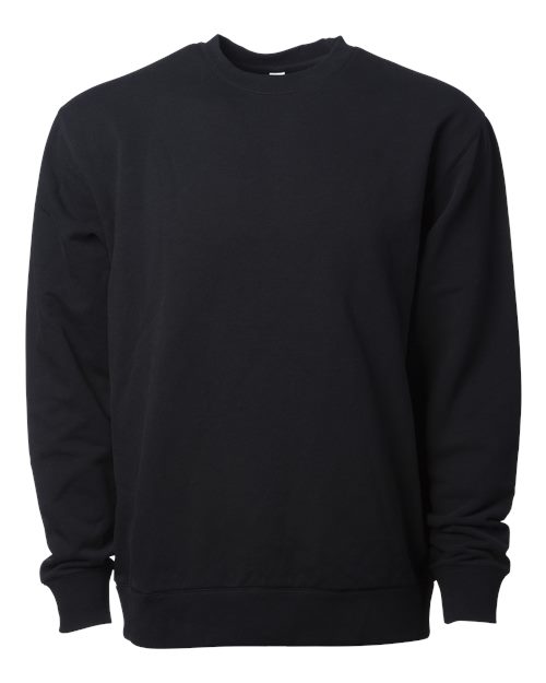 Independent Trading Co. INDLUXCREW — Lux Heavyweight Modal Crewneck Sweatshirt — Black