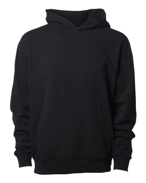 Independent Trading Co. INDLUXHOOD — Lux Heavyweight Modal Hooded Sweatshirt — Black