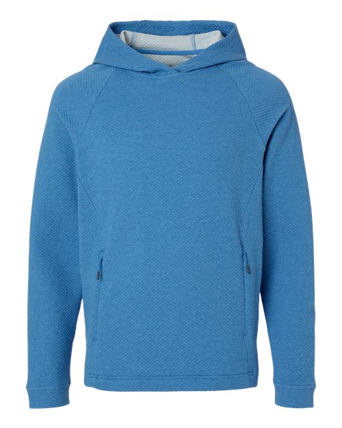 North End NE729 — Men's Spirit Textured Hooded Pullover — Light Nautical Blue Heather