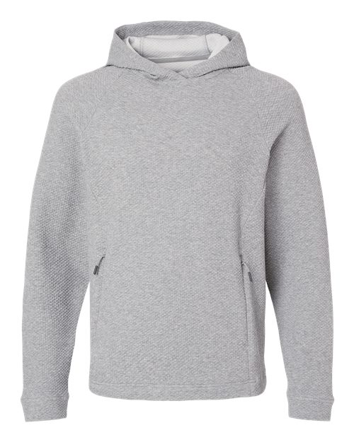 North End NE729 — Men's Spirit Textured Hooded Pullover — Platinum Heather