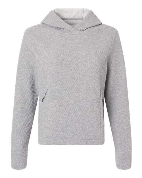 North End NE729W — Women's Spirit Textured Hooded Pullover — Platinum Heather