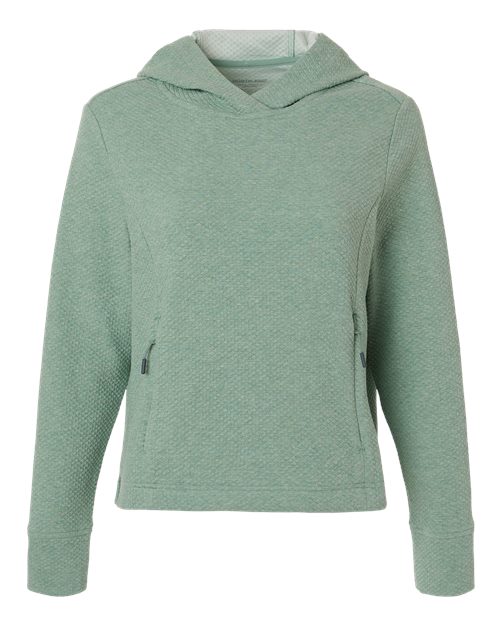 North End NE729W — Women's Spirit Textured Hooded Pullover — Sage Green Heather