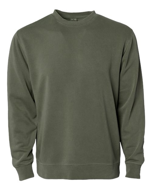 Independent Trading Co. PRM3500 — Unisex Midweight Pigment-Dyed Crewneck Sweatshirt — Pigment Army