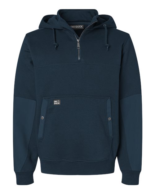DRI DUCK 7349 — Men's Mission Quarter-Zip Hooded Pullover — Deep Blue