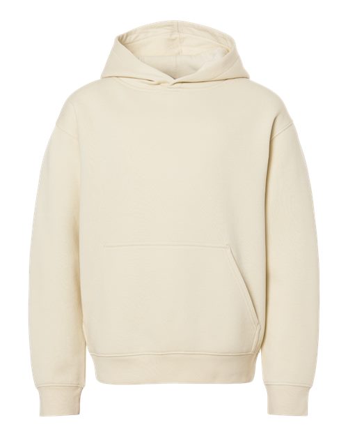 LAT 2296 — Youth Fleece Hoodie Sweatshirt — Natural