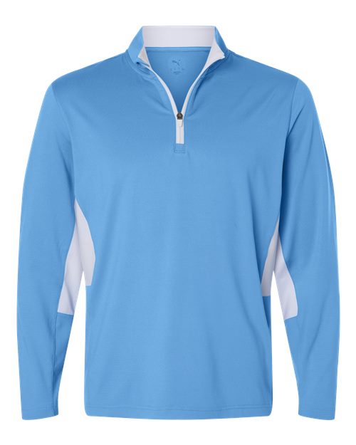 Puma Golf 628858 — Men's Pure 2.0 Quarter-Zip — Team Light Blue/ White Glow