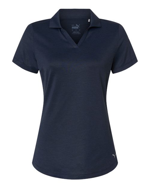 Puma Golf 631051 — Womens Icon Heather Polo — Deep Navy Heather
