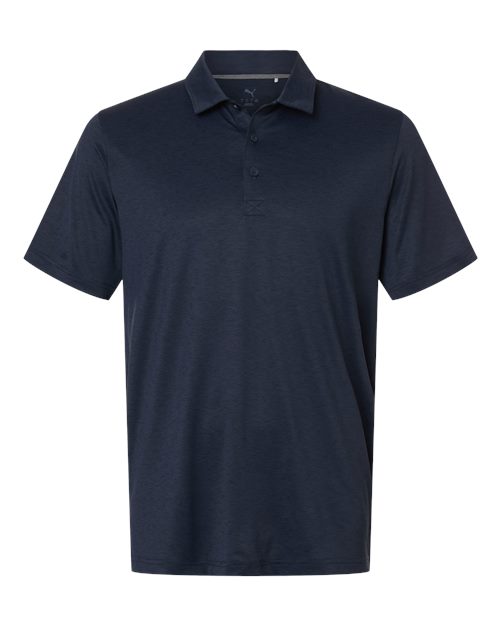 Puma Golf 631057 — Men's Icon Heather Polo 2.0 — Deep Navy Heather