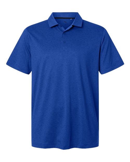 Puma Golf 631057 — Men's Icon Heather Polo 2.0 — Festive Blue Heather