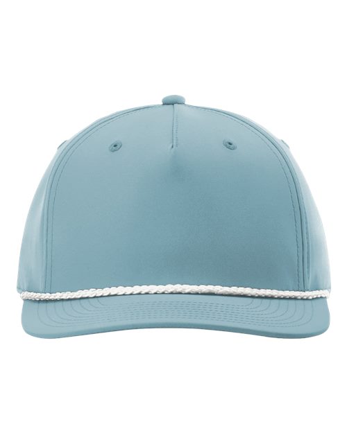 Richardson 258 — Five-Panel Classic Rope Cap — Smoke Blue/ White