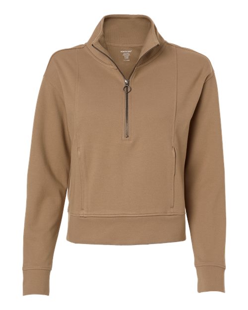 North End NE220W — Women's Mantra Half-Zip Ottoman Pullover — Cafe