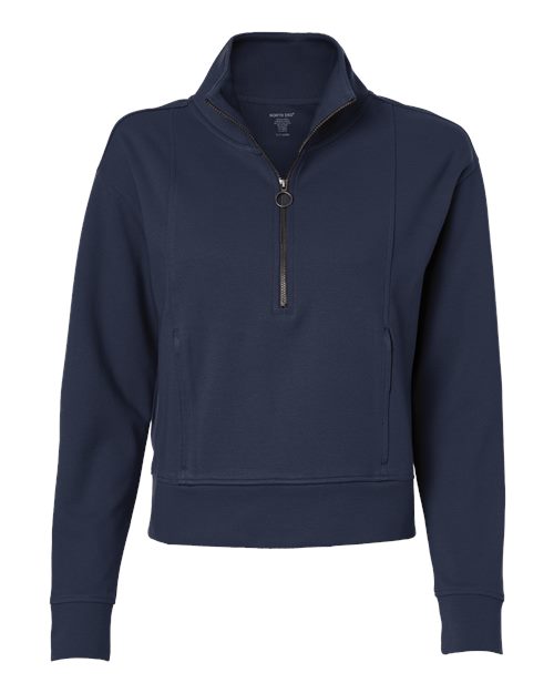 North End NE220W — Women's Mantra Half-Zip Ottoman Pullover — Classic Navy