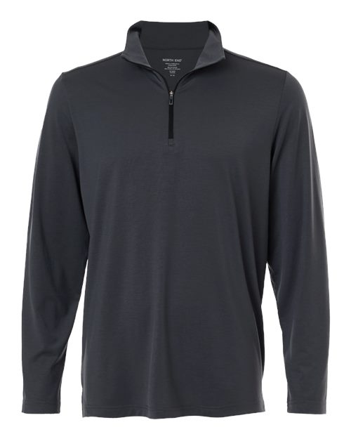 North End NE405 — Men's JAQ Stretch Performance Quarter-Zip — Carbon/ Black