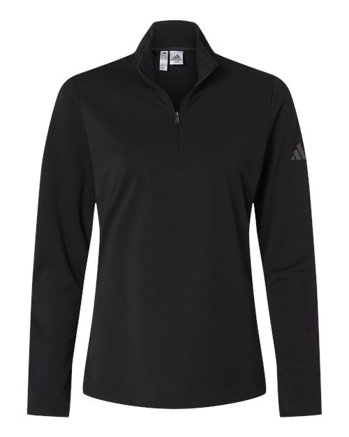 Adidas A400 — Women's Lightweight Quarter-Zip Pullover — Black