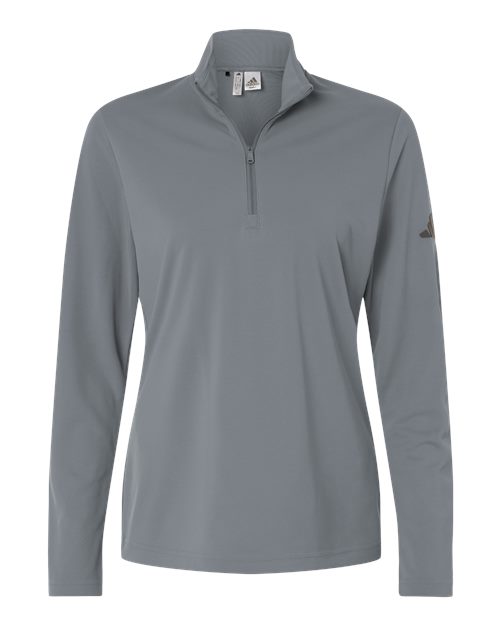Adidas A400 — Women's Lightweight Quarter-Zip Pullover — Grey Three