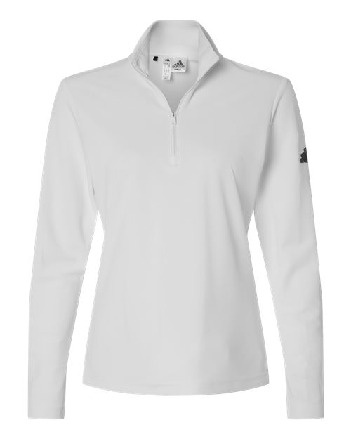 Adidas A400 — Women's Lightweight Quarter-Zip Pullover — White