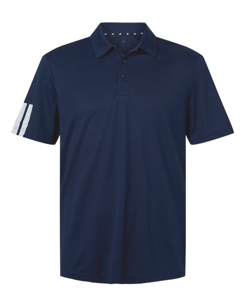 Adidas A719 — Men's Performance 3-Stripes Climacool Polo — Collegiate Navy