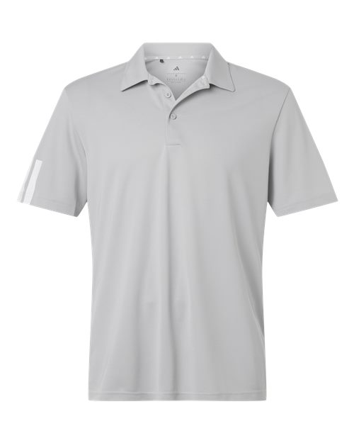 Adidas A719 — Men's Performance 3-Stripes Climacool Polo — Grey Two