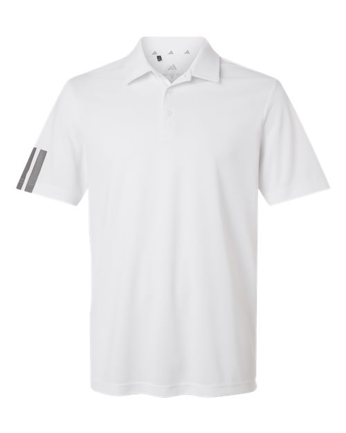 Adidas A719 — Men's Performance 3-Stripes Climacool Polo — White