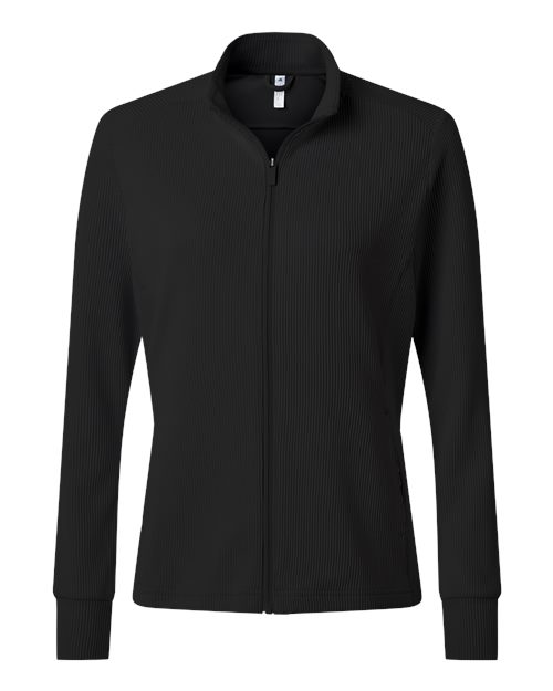 Adidas A1015 — Women's Performance Textured Full-Zip Jacket — Black