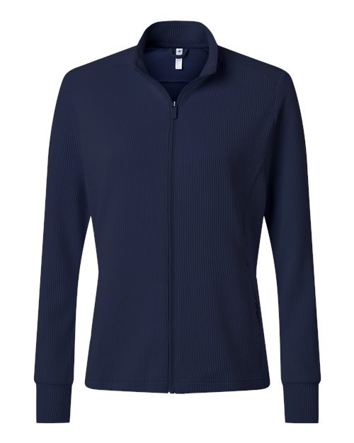 Adidas A1015 — Women's Performance Textured Full-Zip Jacket — Collegiate Navy