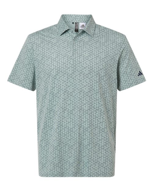 Adidas A2023 — Men's Ultimate365 Mesh Tango Print Climacool Polo — Wonder Sage/ Collegiate Navy